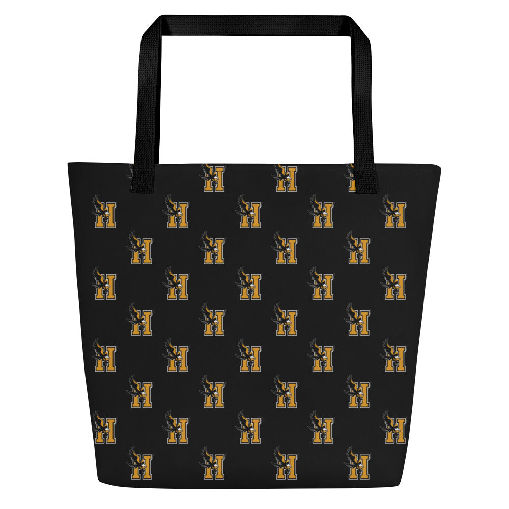 Bolso tote grande con estampado integral