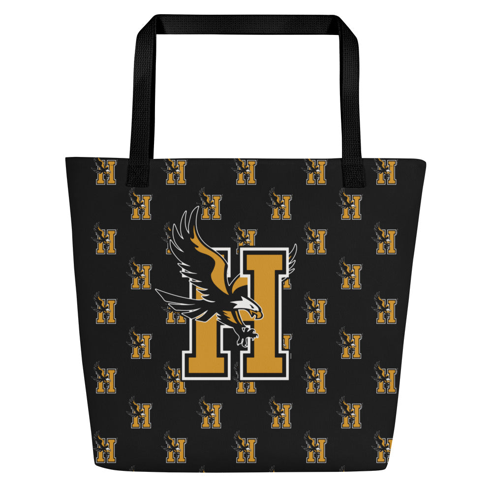 Bolso tote grande con estampado integral