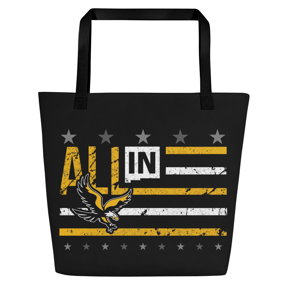 Bolso tote grande con estampado integral