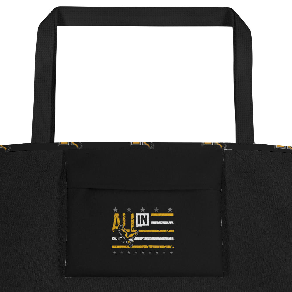 Bolso tote grande con estampado integral