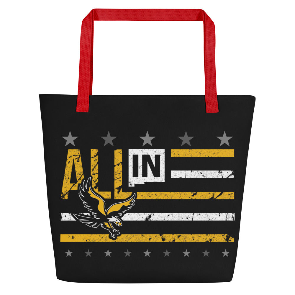 Bolso tote grande con estampado integral