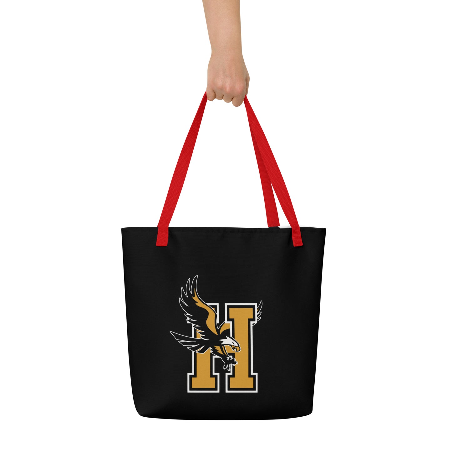 Bolso tote grande con estampado integral