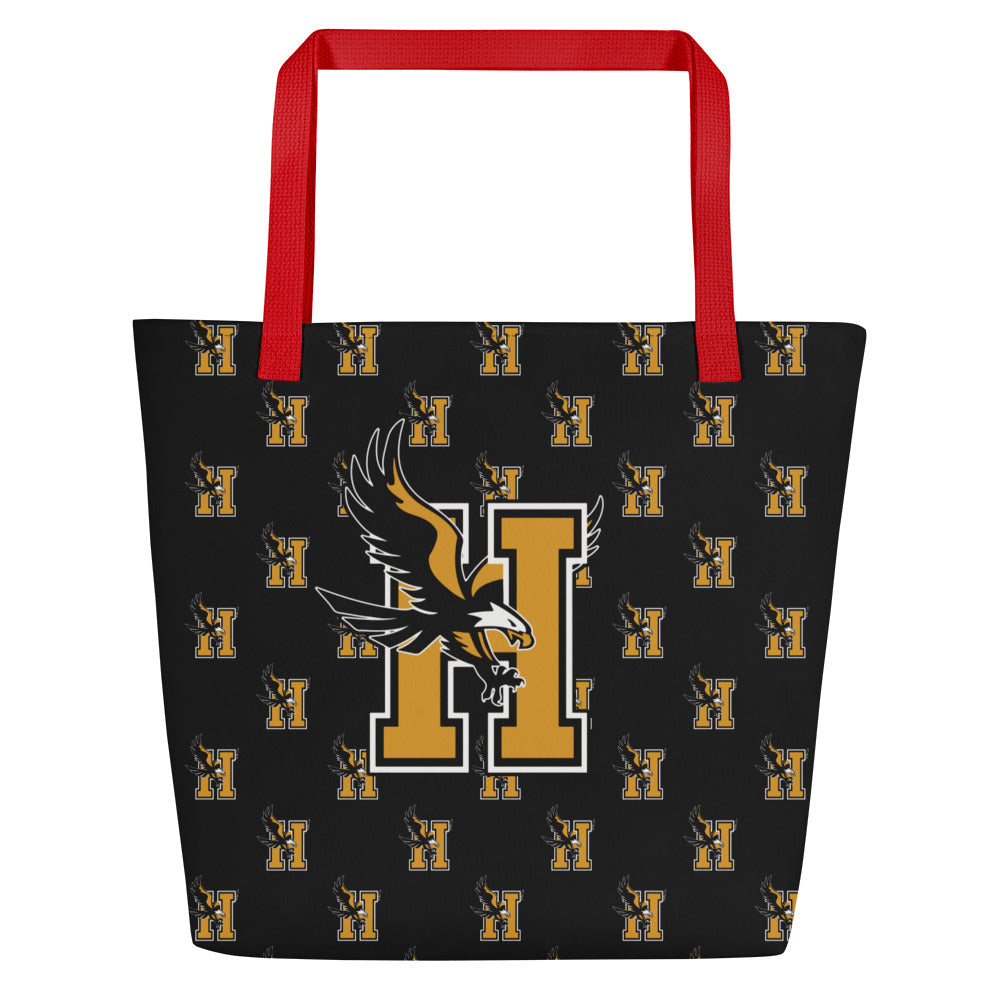 Bolso tote grande con estampado integral