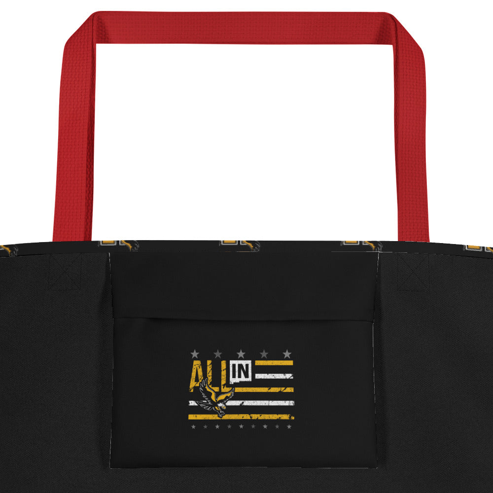 Bolso tote grande con estampado integral