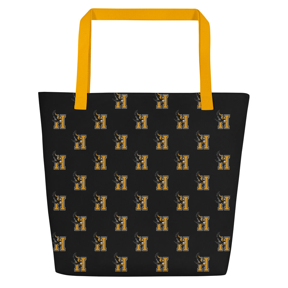 Bolso tote grande con estampado integral