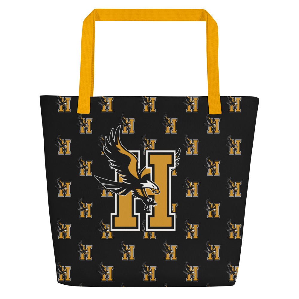 Bolso tote grande con estampado integral