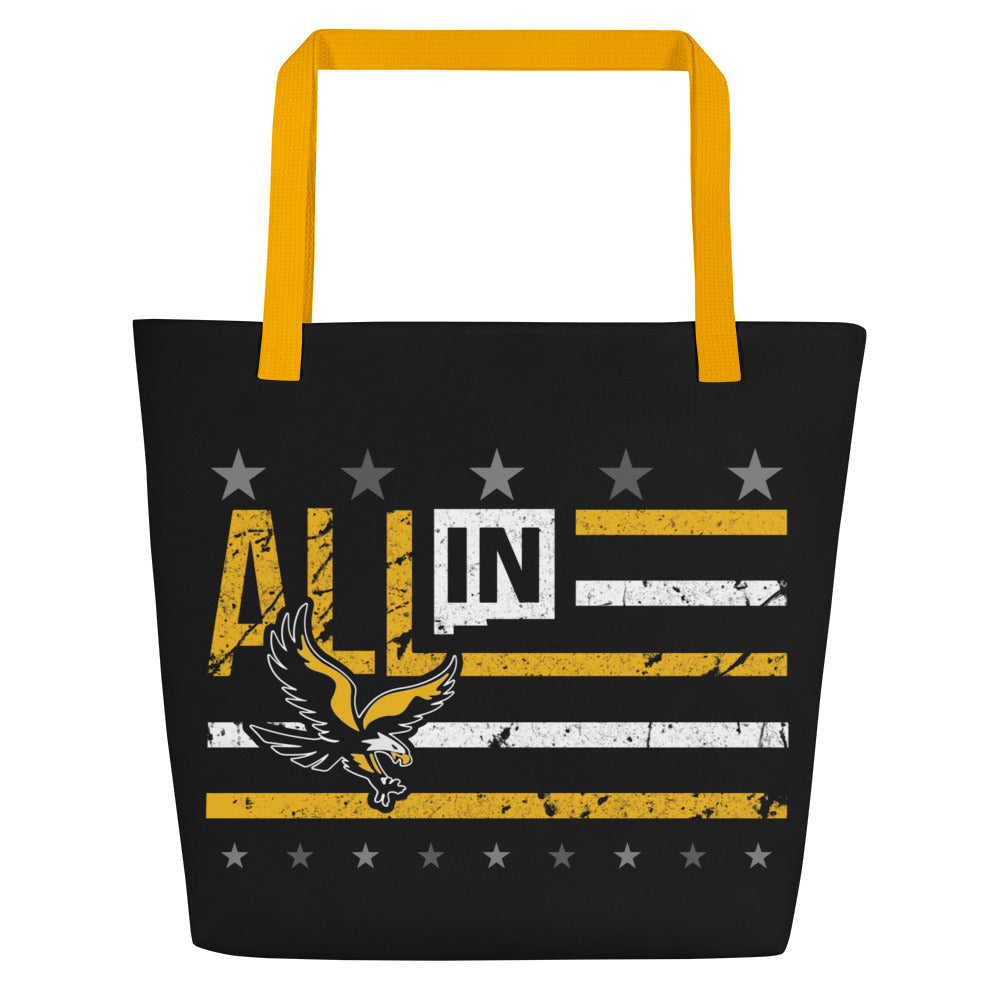 Bolso tote grande con estampado integral