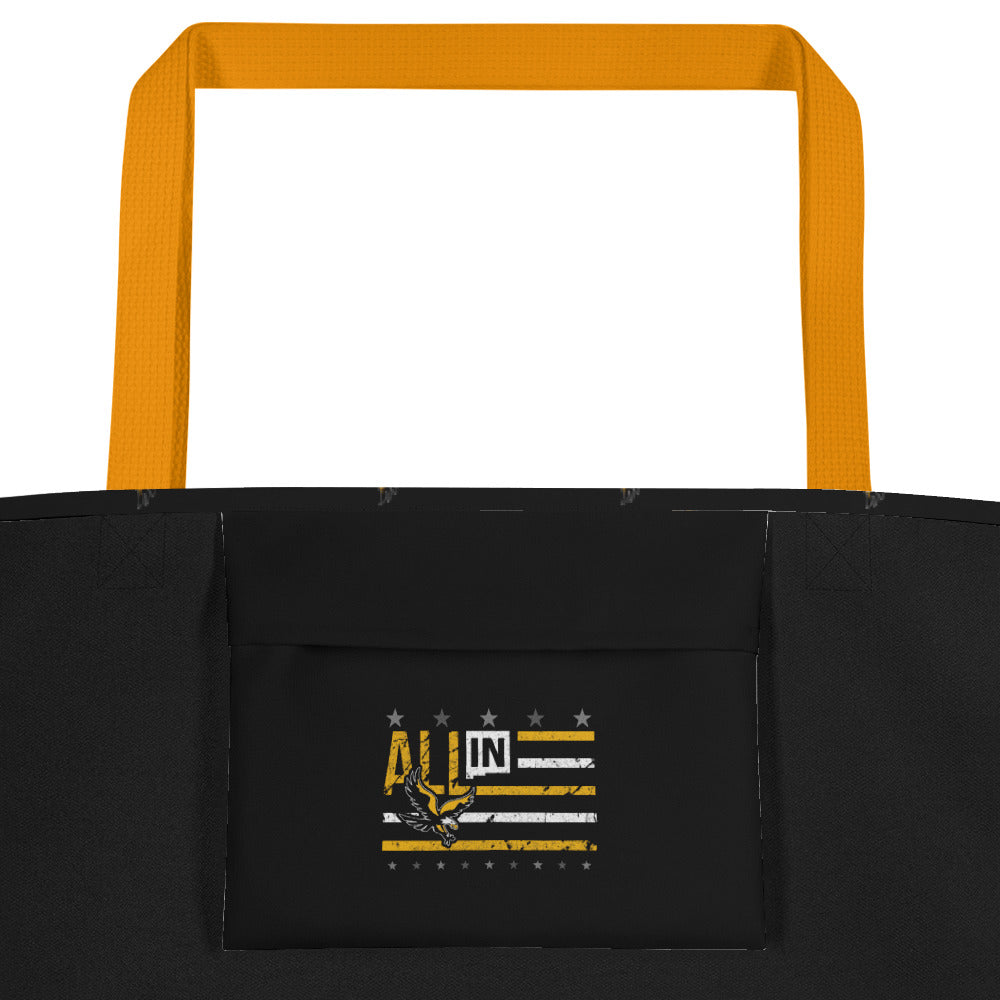 Bolso tote grande con estampado integral