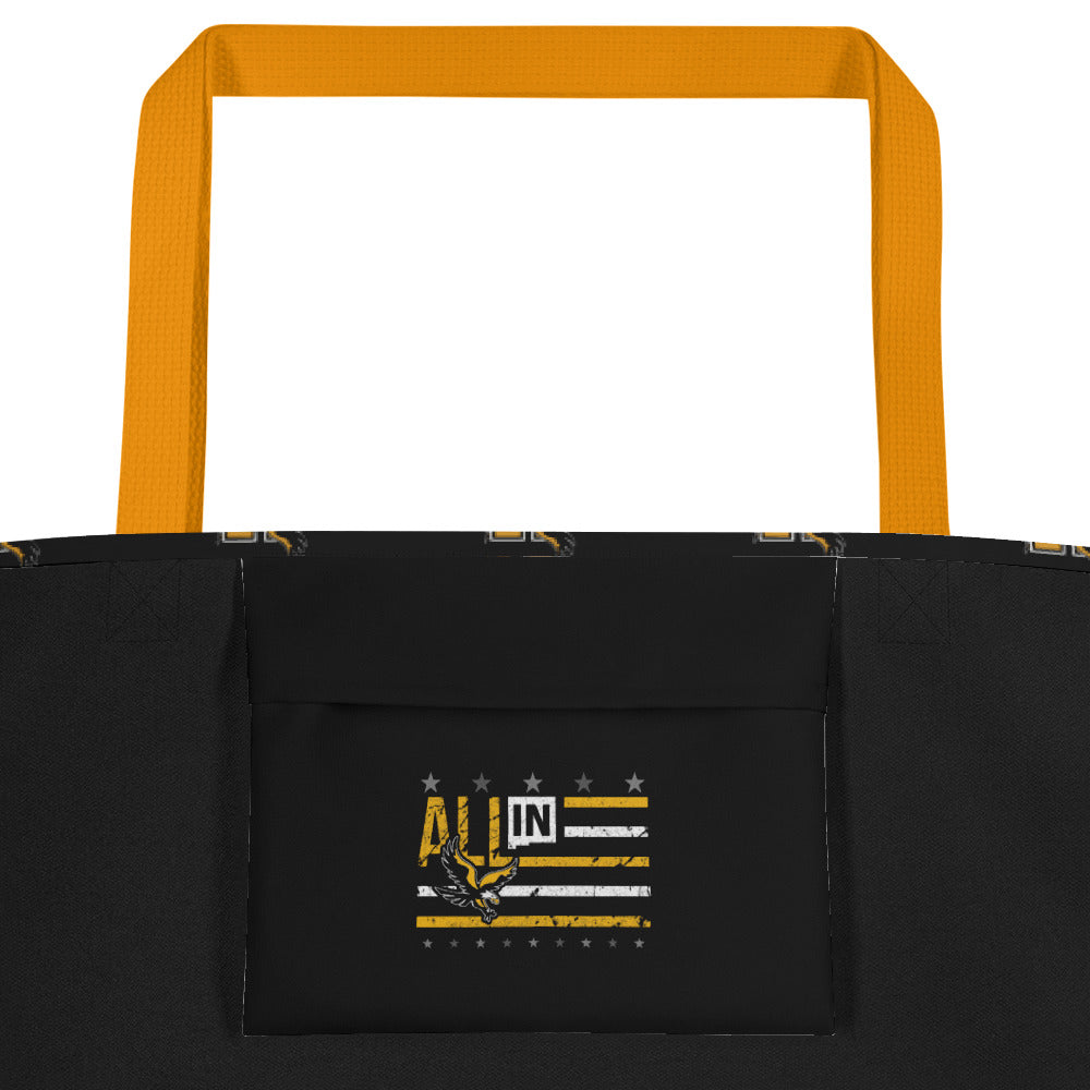 Bolso tote grande con estampado integral