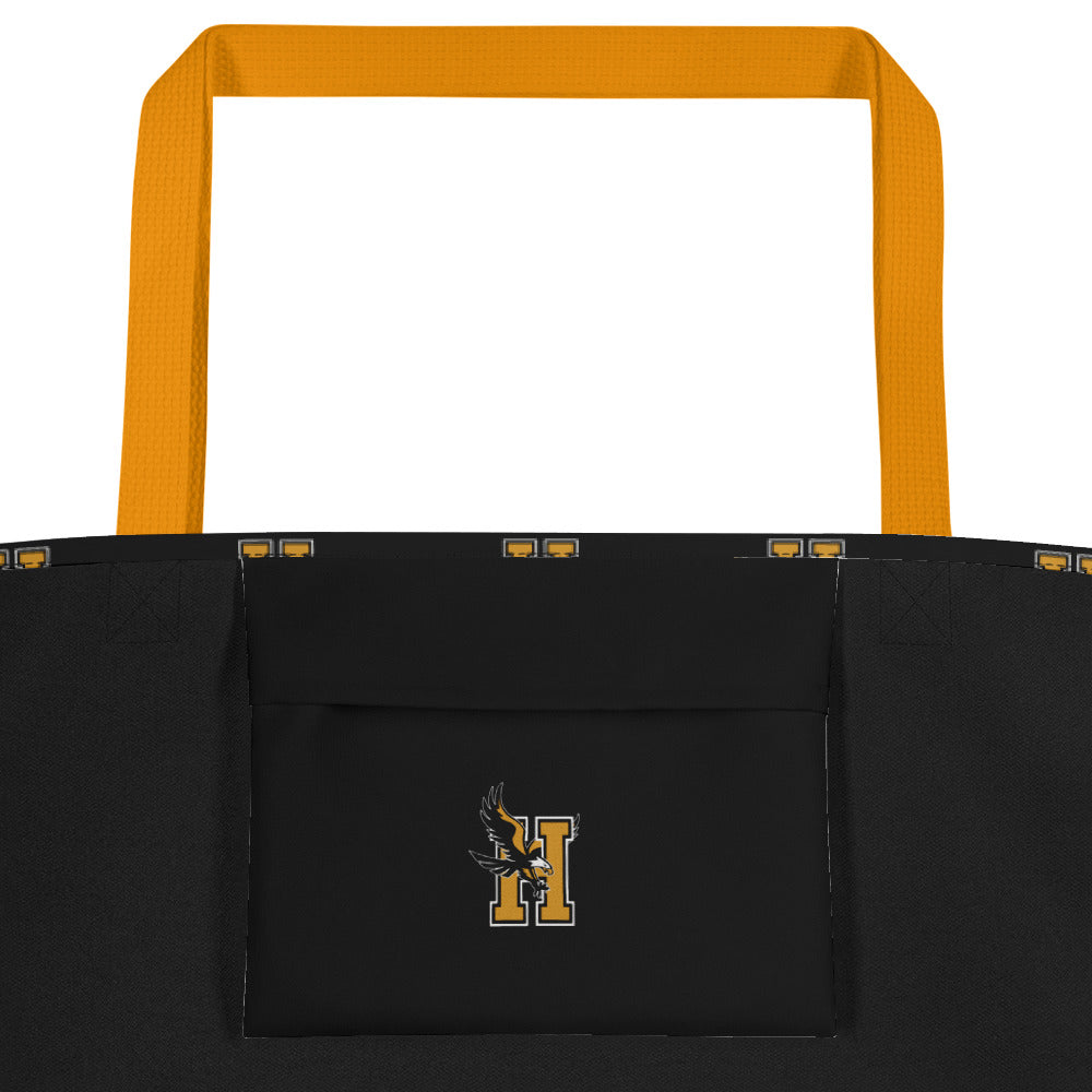 Bolso tote grande con estampado integral