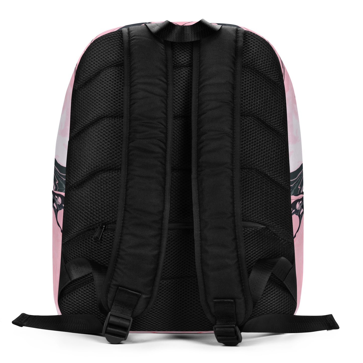 Pink Marble Swirl Backpack – Modern Minimalist, Water-Resistant, Laptop-Ready