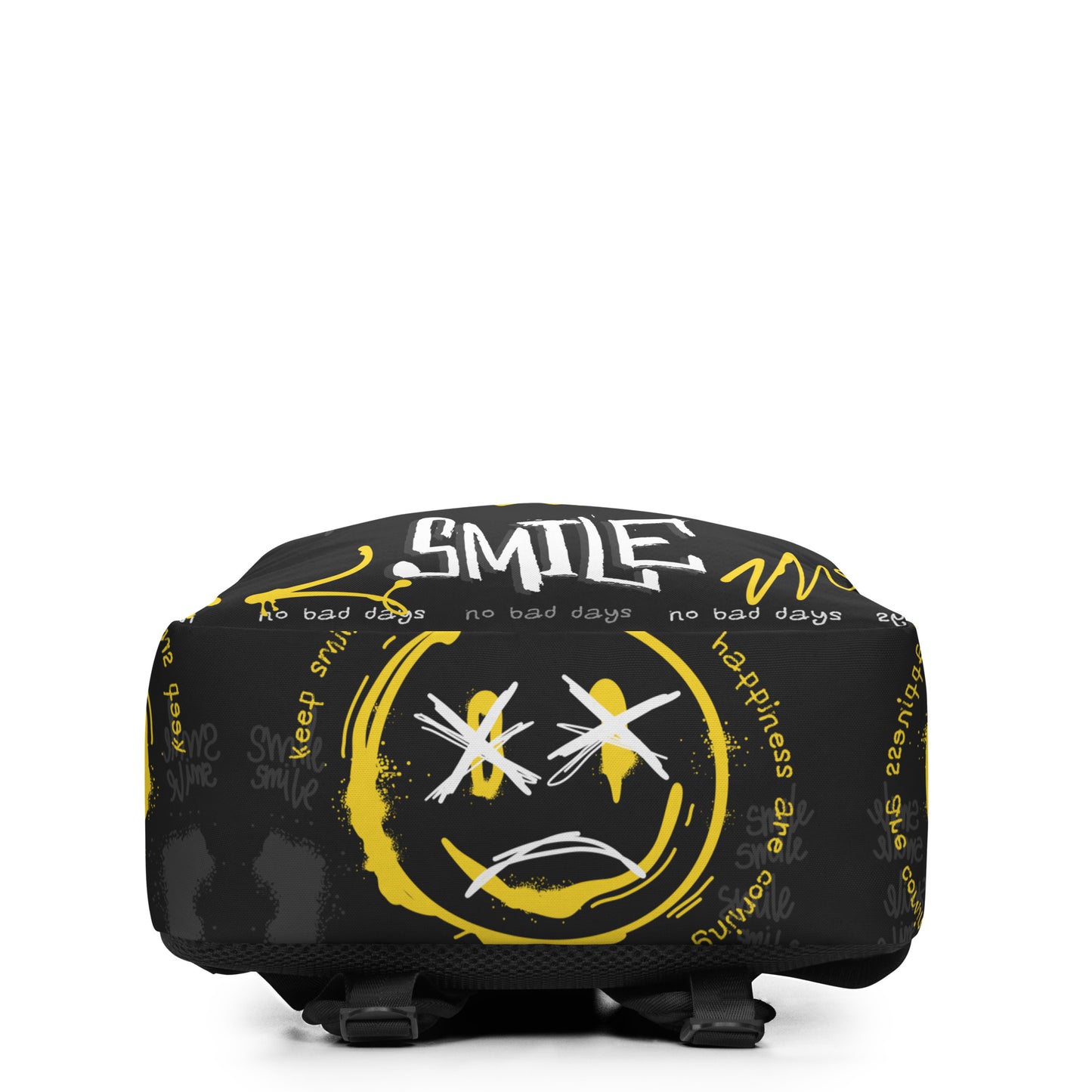Fake Smile Graffiti Backpack – Bold Urban Streetwear, Water-Resistant, Laptop-Ready