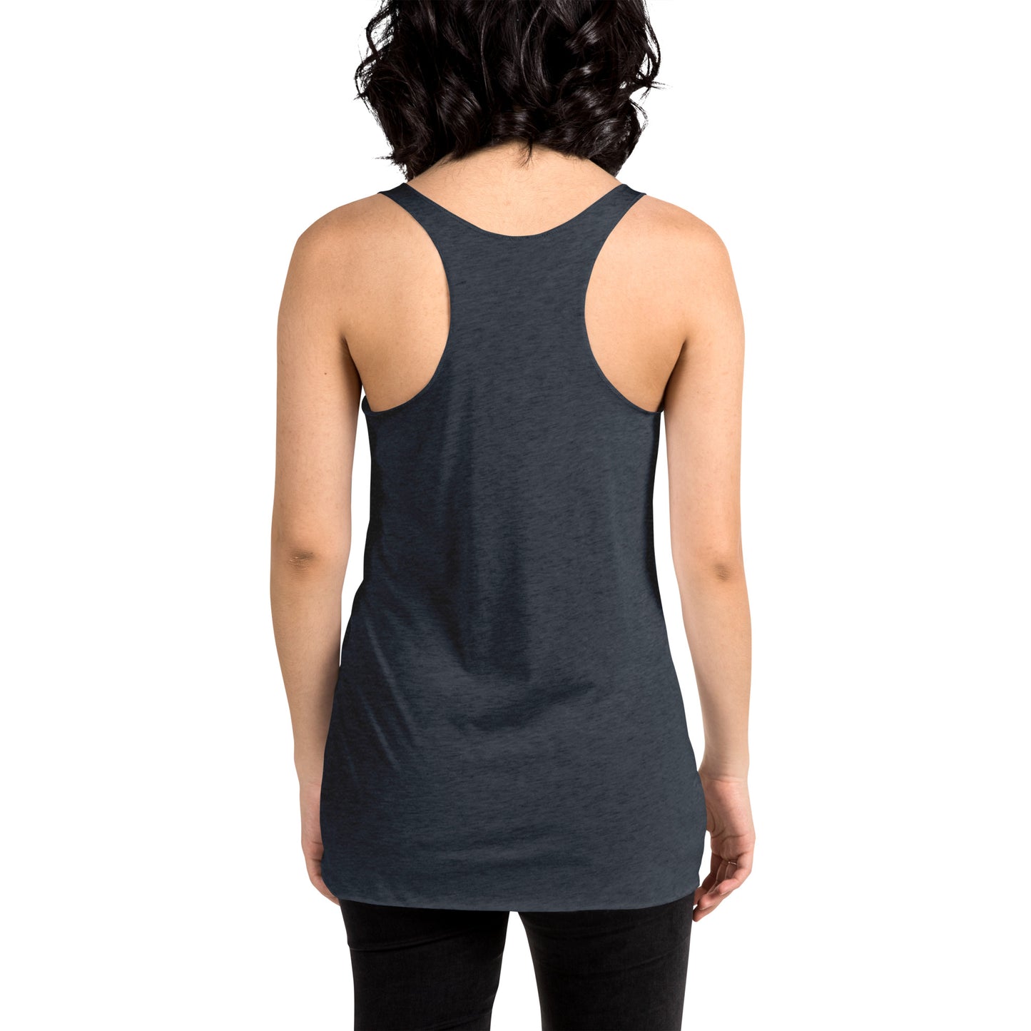 Camiseta sin mangas con espalda cruzada para mujer, parte delantera grande