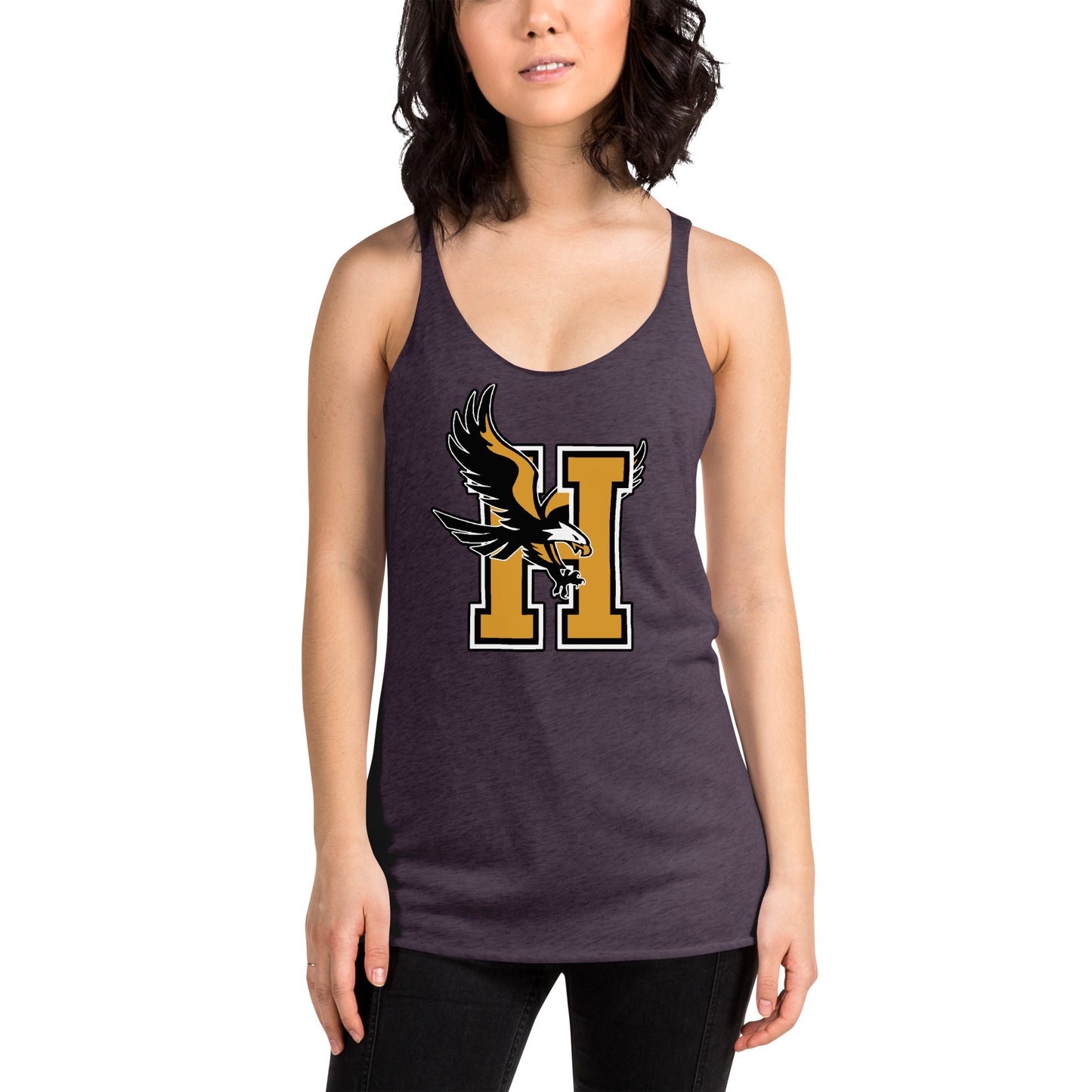 Camiseta sin mangas con espalda cruzada para mujer, parte delantera grande