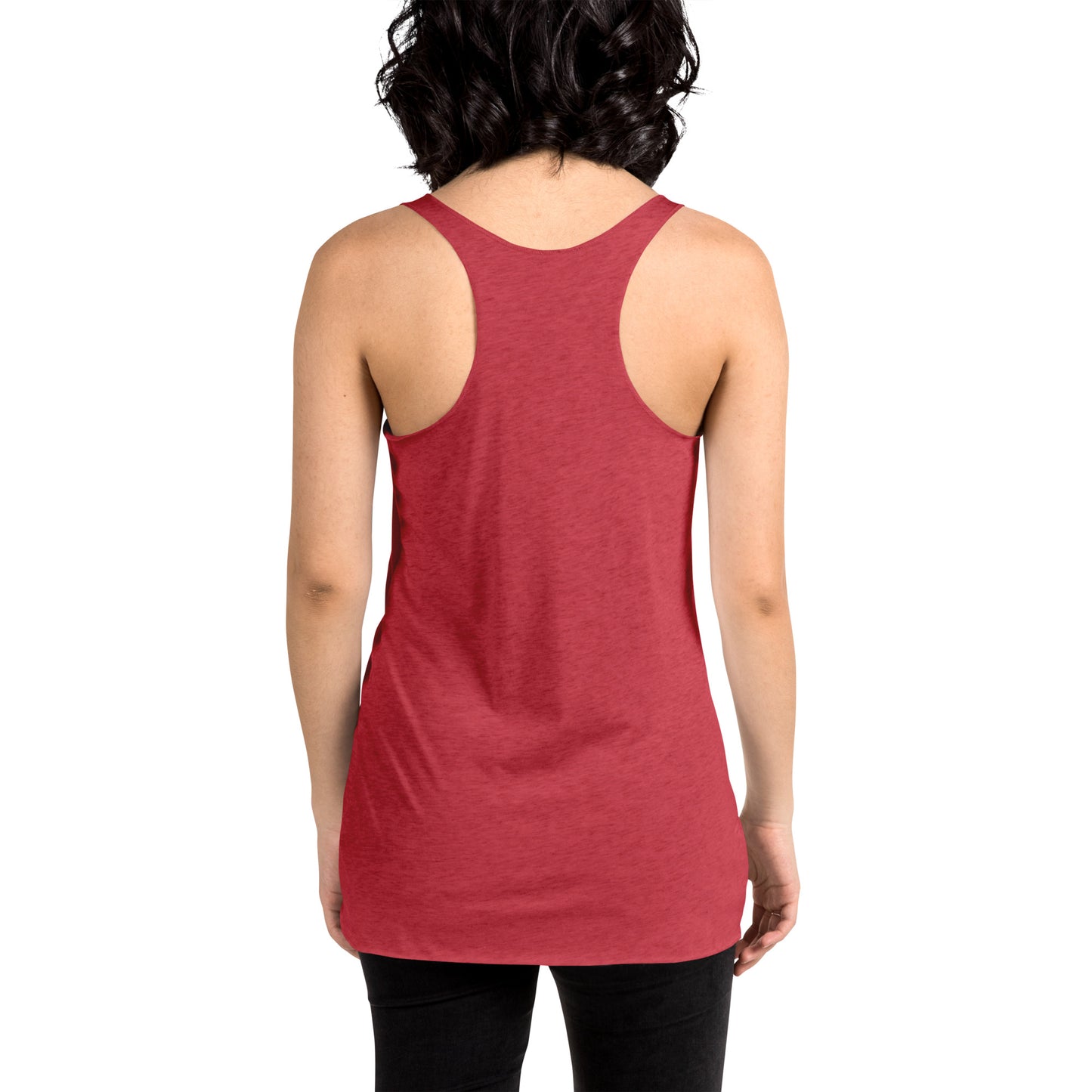 Camiseta sin mangas con espalda cruzada para mujer, parte delantera grande