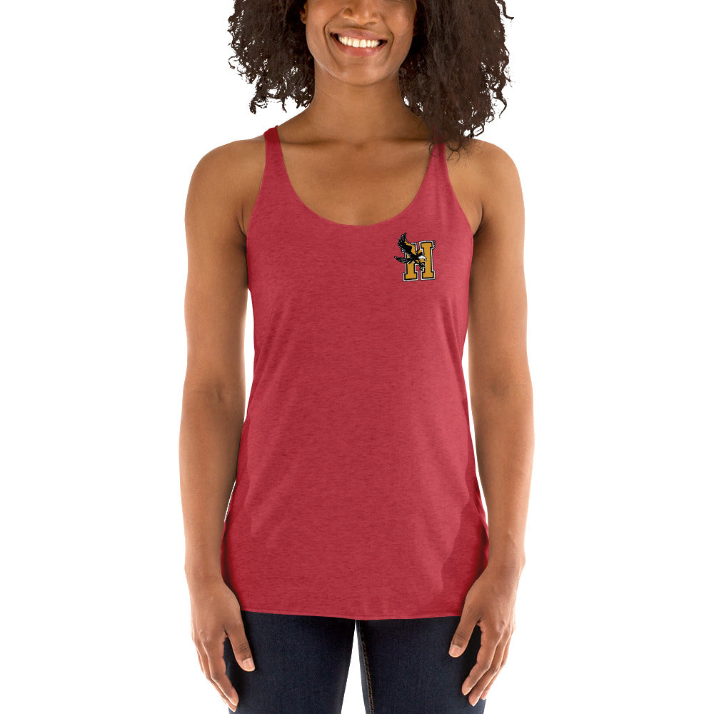 Camiseta sin mangas con espalda cruzada para mujer - Logotipo en el bolsillo