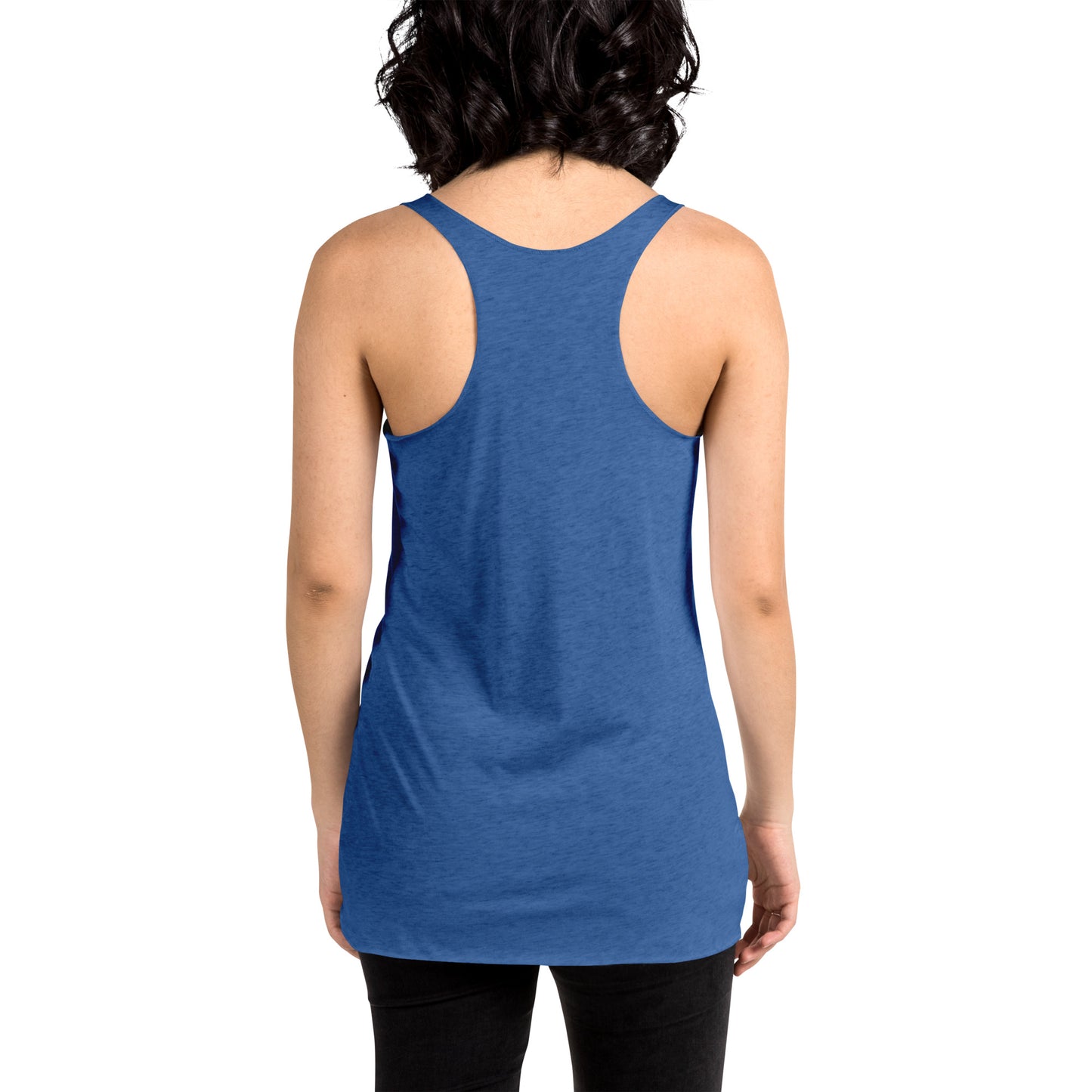Camiseta sin mangas con espalda cruzada para mujer, parte delantera grande