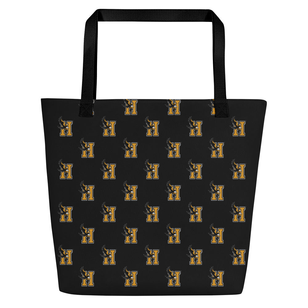 Bolso tote grande con estampado integral