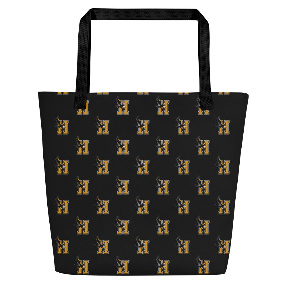 Bolso tote grande con estampado integral