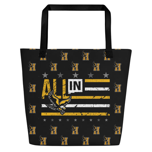 Bolso tote grande con estampado integral