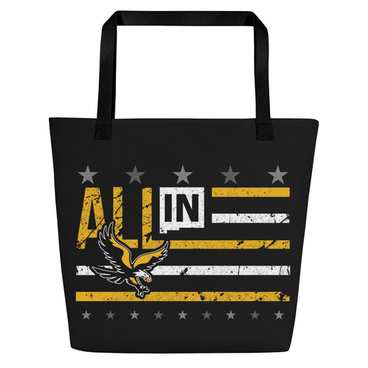Bolso tote grande con estampado integral