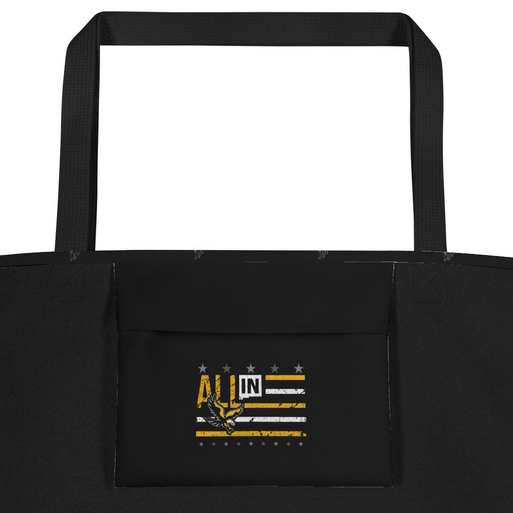 Bolso tote grande con estampado integral