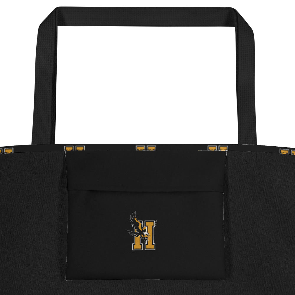 Bolso tote grande con estampado integral