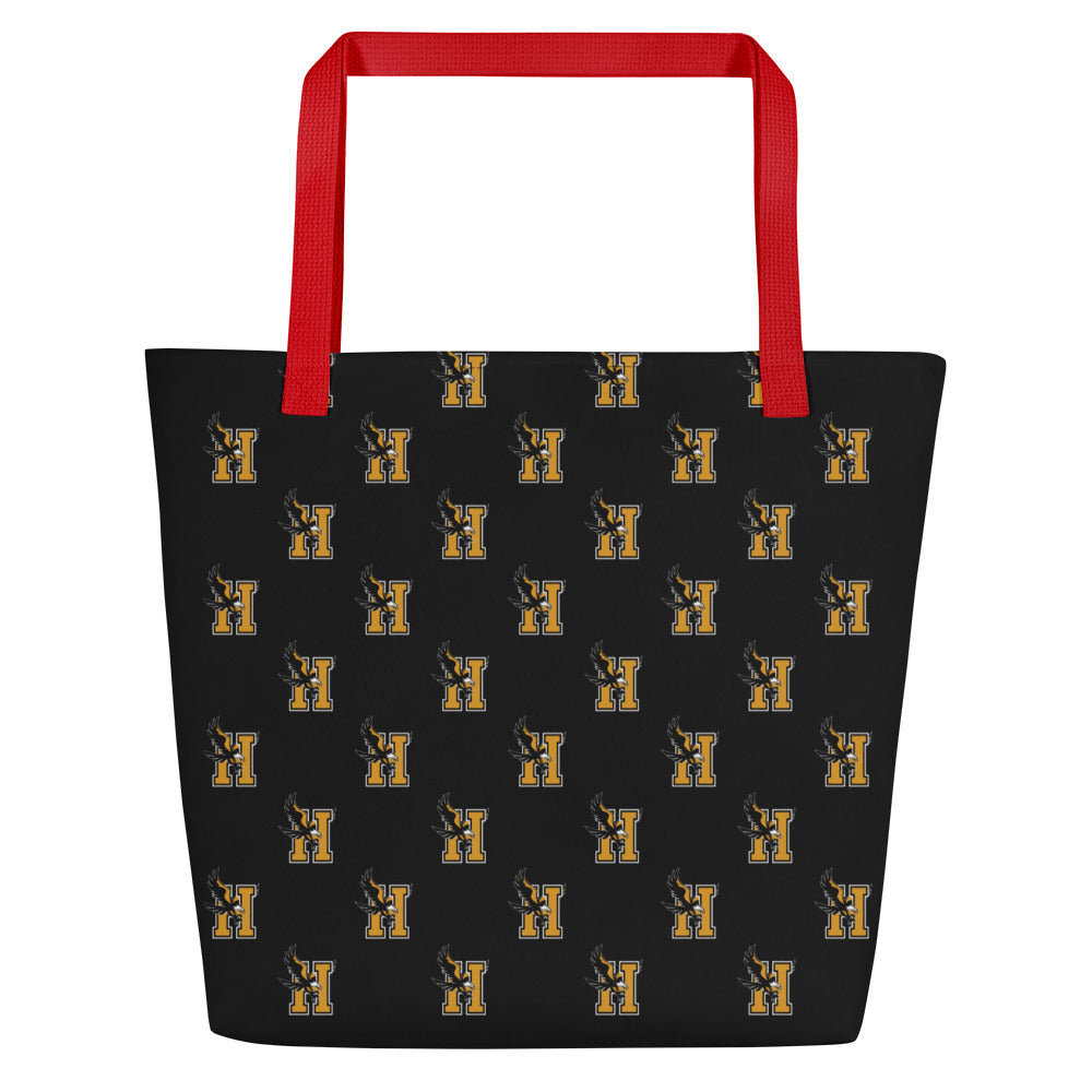 Bolso tote grande con estampado integral