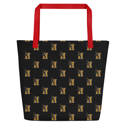 Bolso tote grande con estampado integral