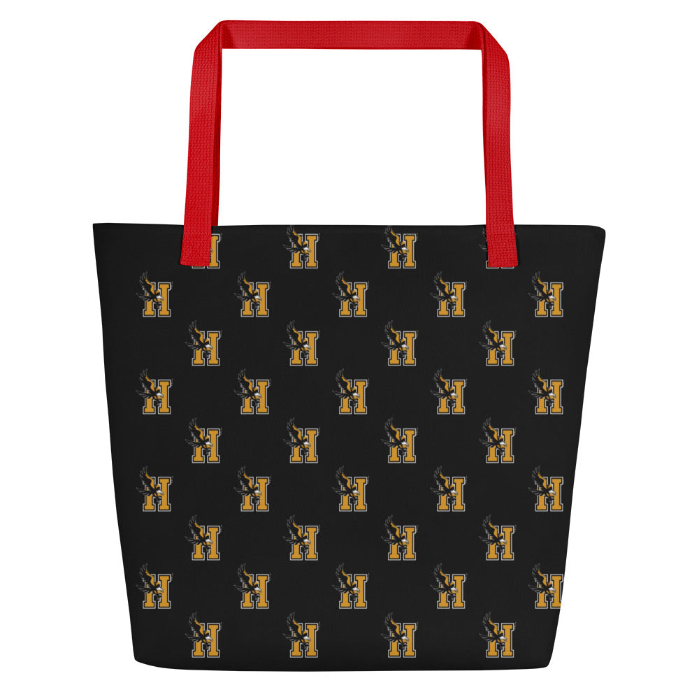 Bolso tote grande con estampado integral