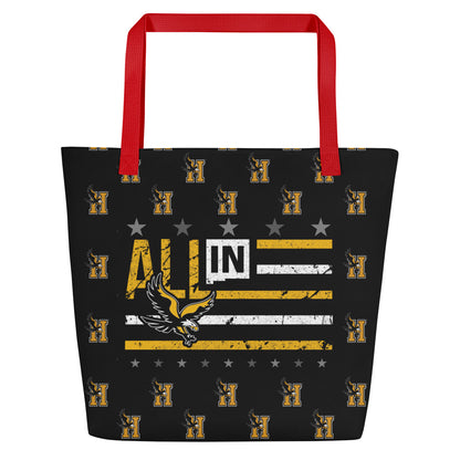 Bolso tote grande con estampado integral
