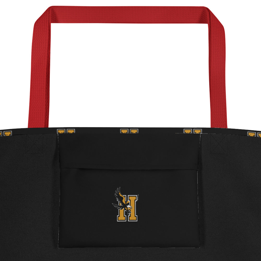 Bolso tote grande con estampado integral