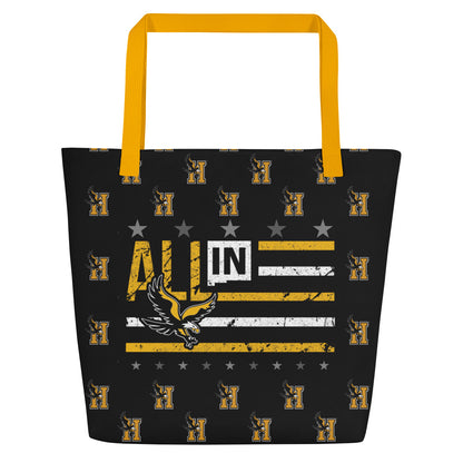Bolso tote grande con estampado integral