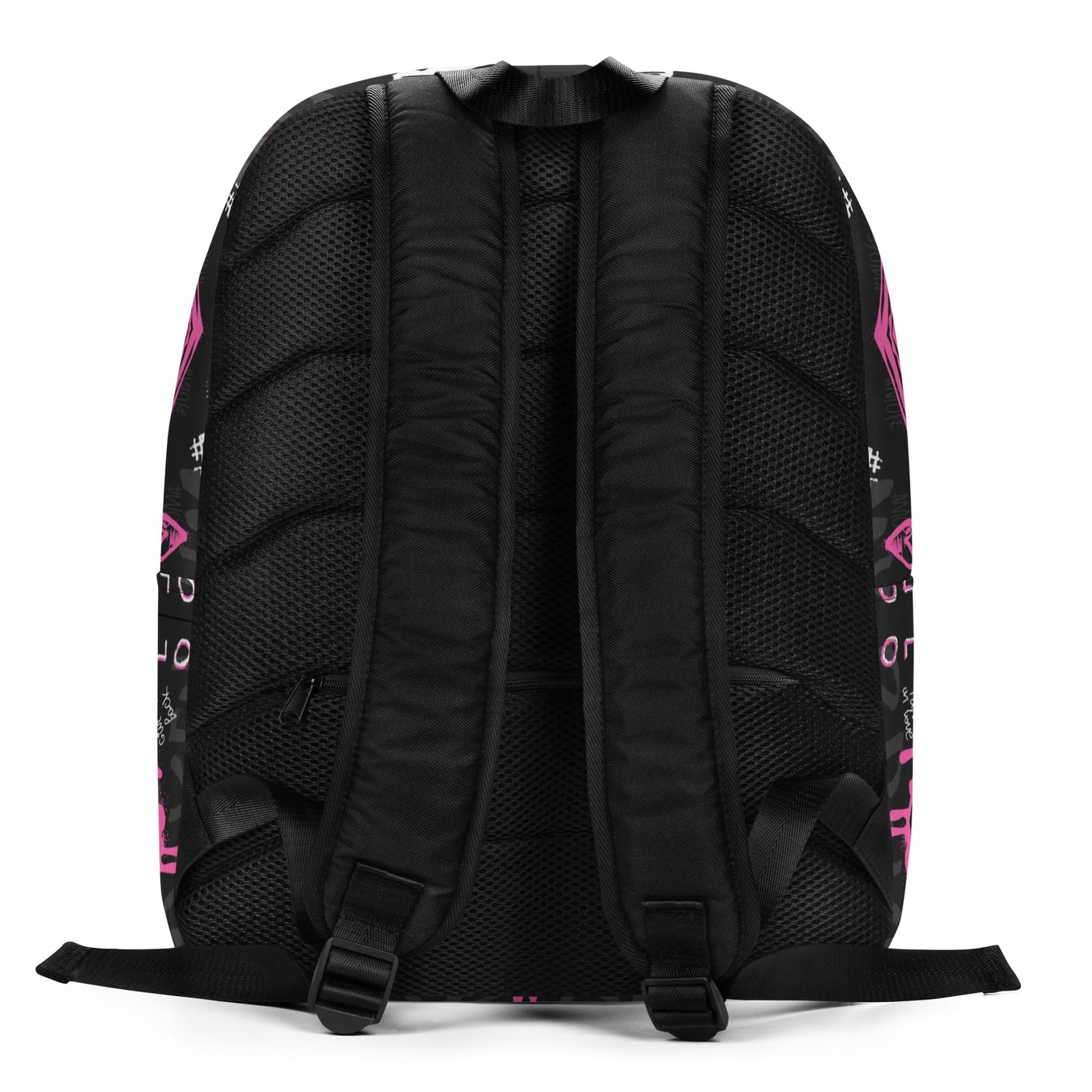 Broken Heart Graffiti Backpack – Pink & Black Urban Streetwear