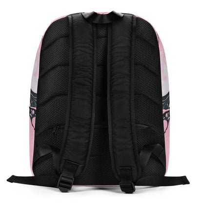 Pink Marble Swirl Backpack – Modern Minimalist, Water-Resistant, Laptop-Ready