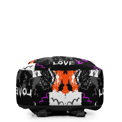 Graffiti Heart Burst Backpack – Water-Resistant, Laptop-Ready Urban Streetwear