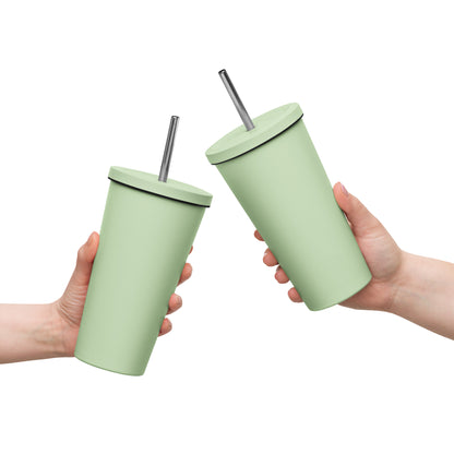Vaso térmico con pajita