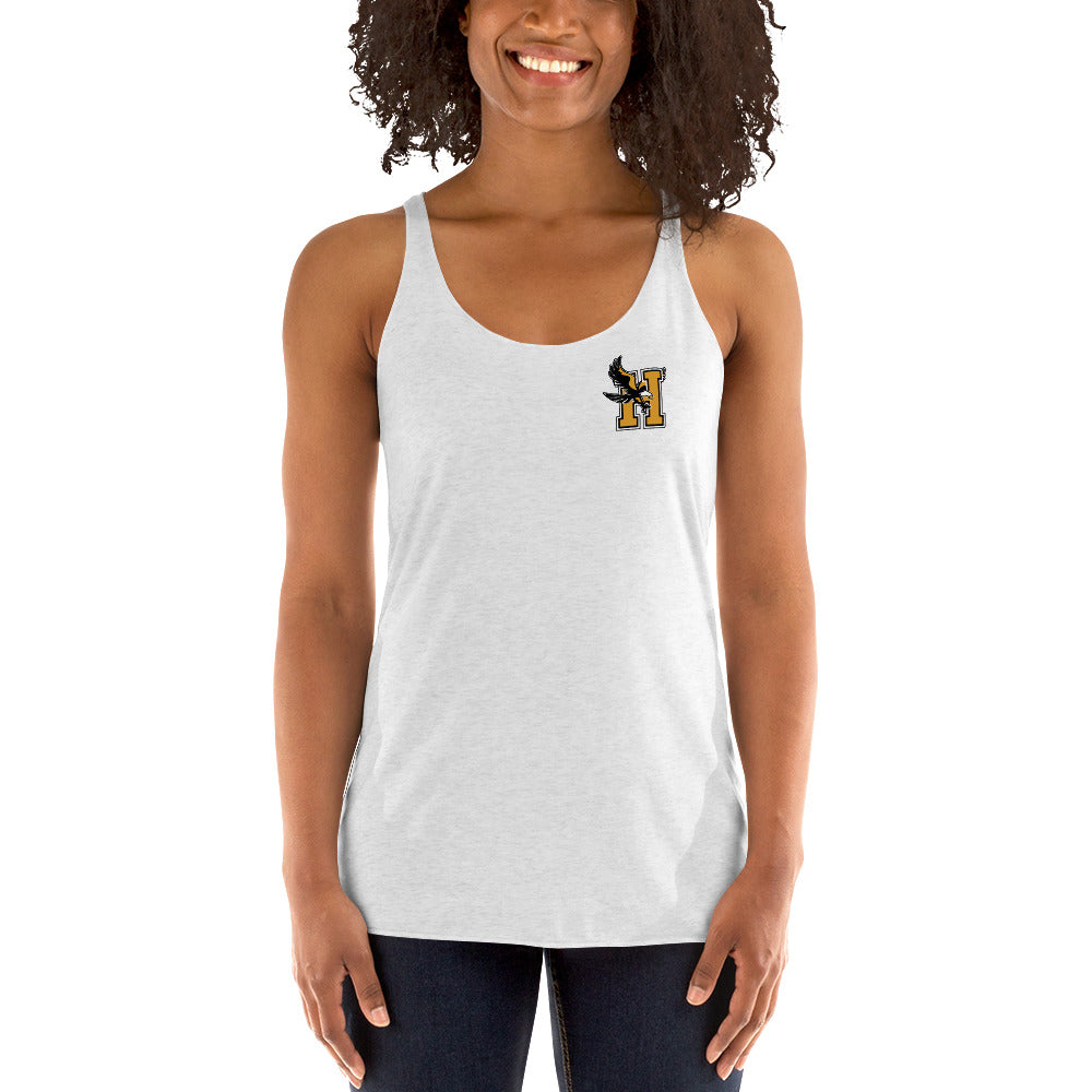Camiseta sin mangas con espalda cruzada para mujer - Logotipo en el bolsillo