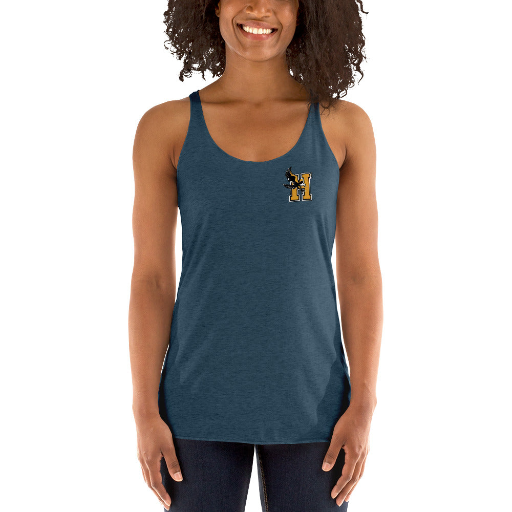 Camiseta sin mangas con espalda cruzada para mujer - Logotipo en el bolsillo