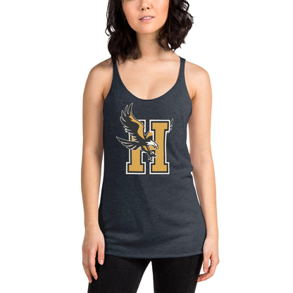 Camiseta sin mangas con espalda cruzada para mujer, parte delantera grande