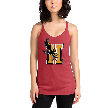 Camiseta sin mangas con espalda cruzada para mujer, parte delantera grande