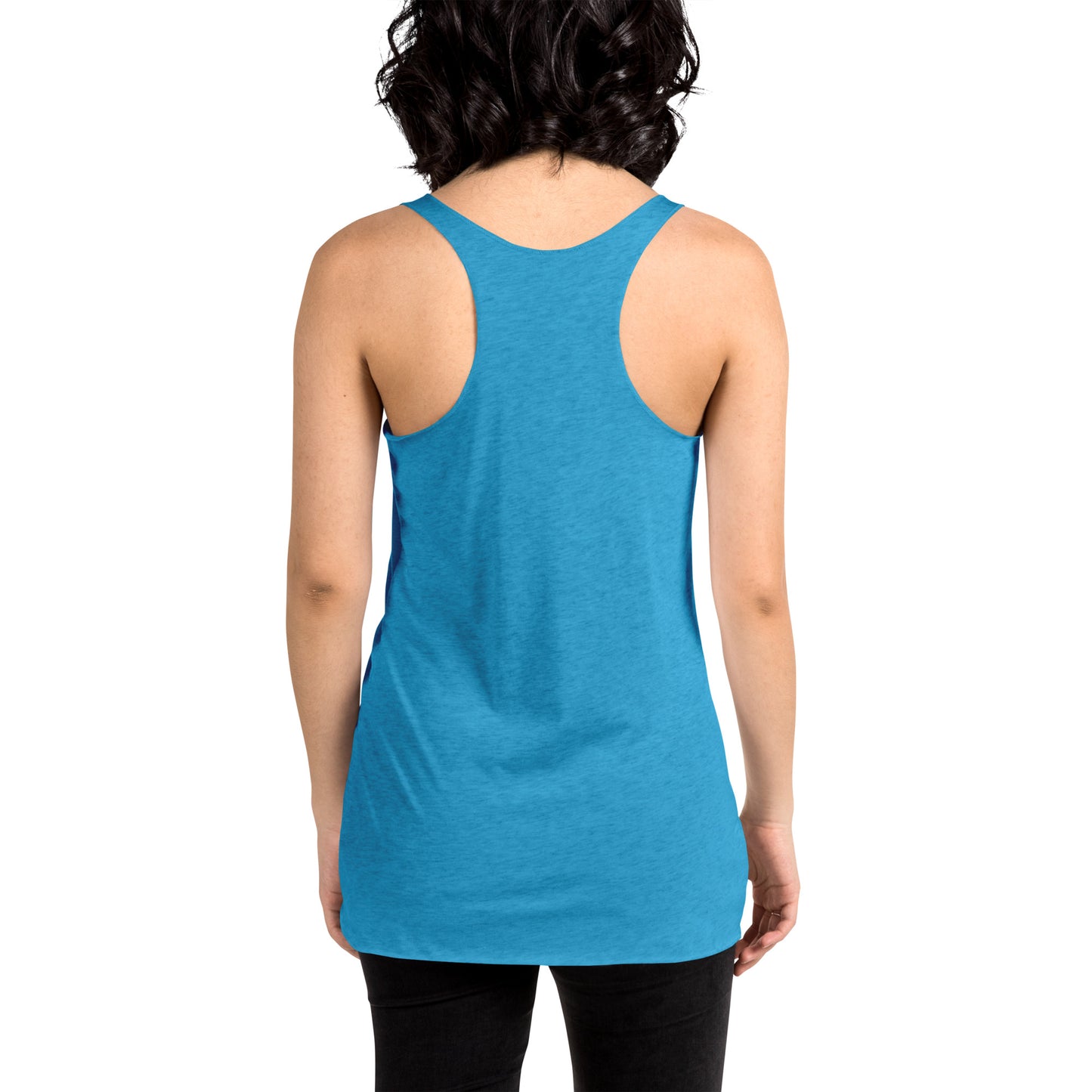 Camiseta sin mangas con espalda cruzada para mujer, parte delantera grande
