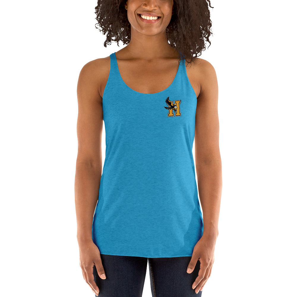 Camiseta sin mangas con espalda cruzada para mujer - Logotipo en el bolsillo