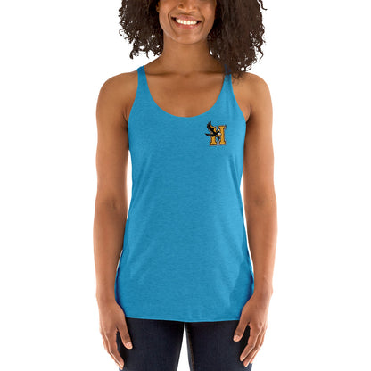 Camiseta sin mangas con espalda cruzada para mujer - Logotipo en el bolsillo